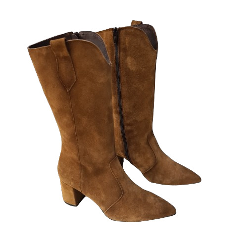 BOTA STILETTO TACÓN PIEL - Imagen 2