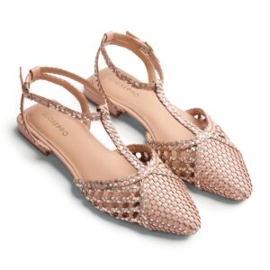 BAILARINA PIEL GIOSEPPO TRENZADA STILETTO