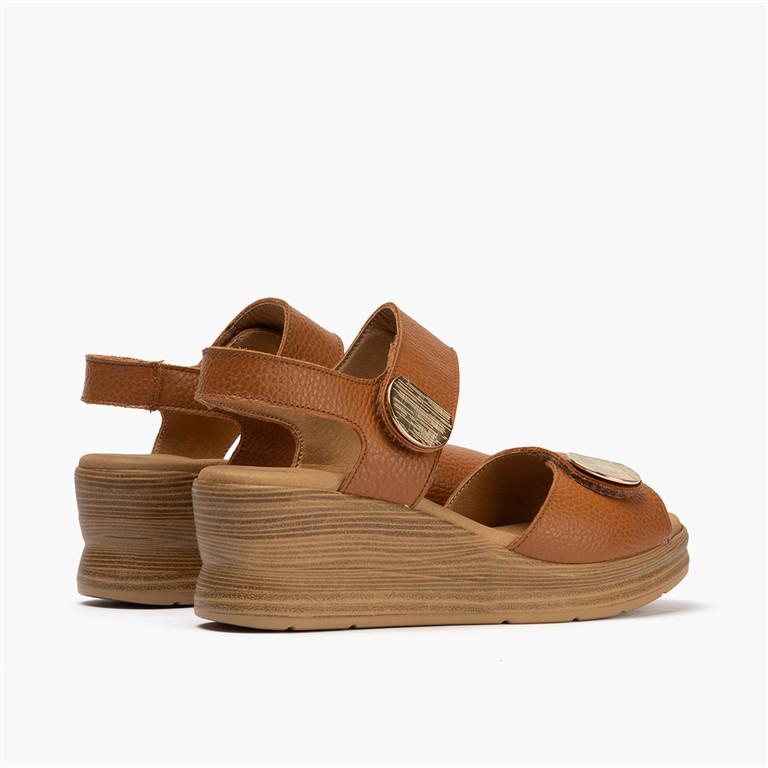 SANDALIA PITILLOS PIEL DOBLE VELCRO - Imagen 3
