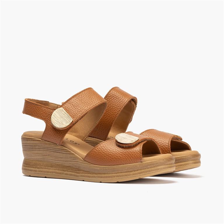 SANDALIA PITILLOS PIEL DOBLE VELCRO